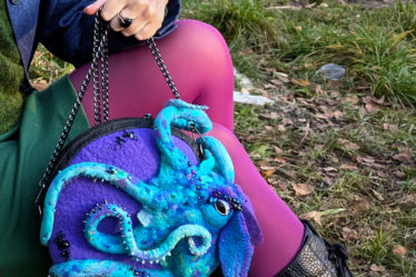 awesome felt crossbody tentacle bag